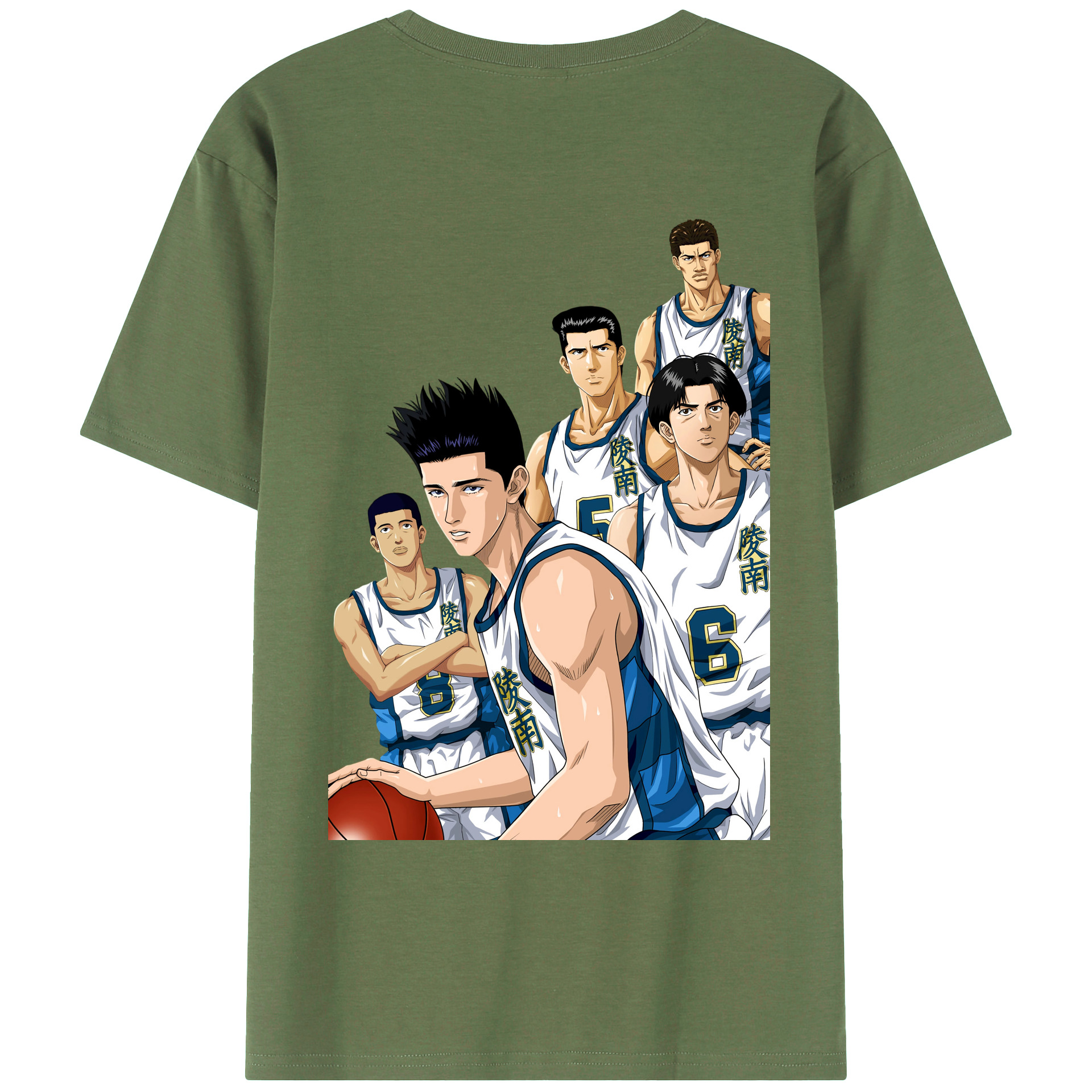 （画像用） SLAM DUNK／スラムダンク 綿100％ メンズ半袖Tシャツ（バックプリント） 通気性